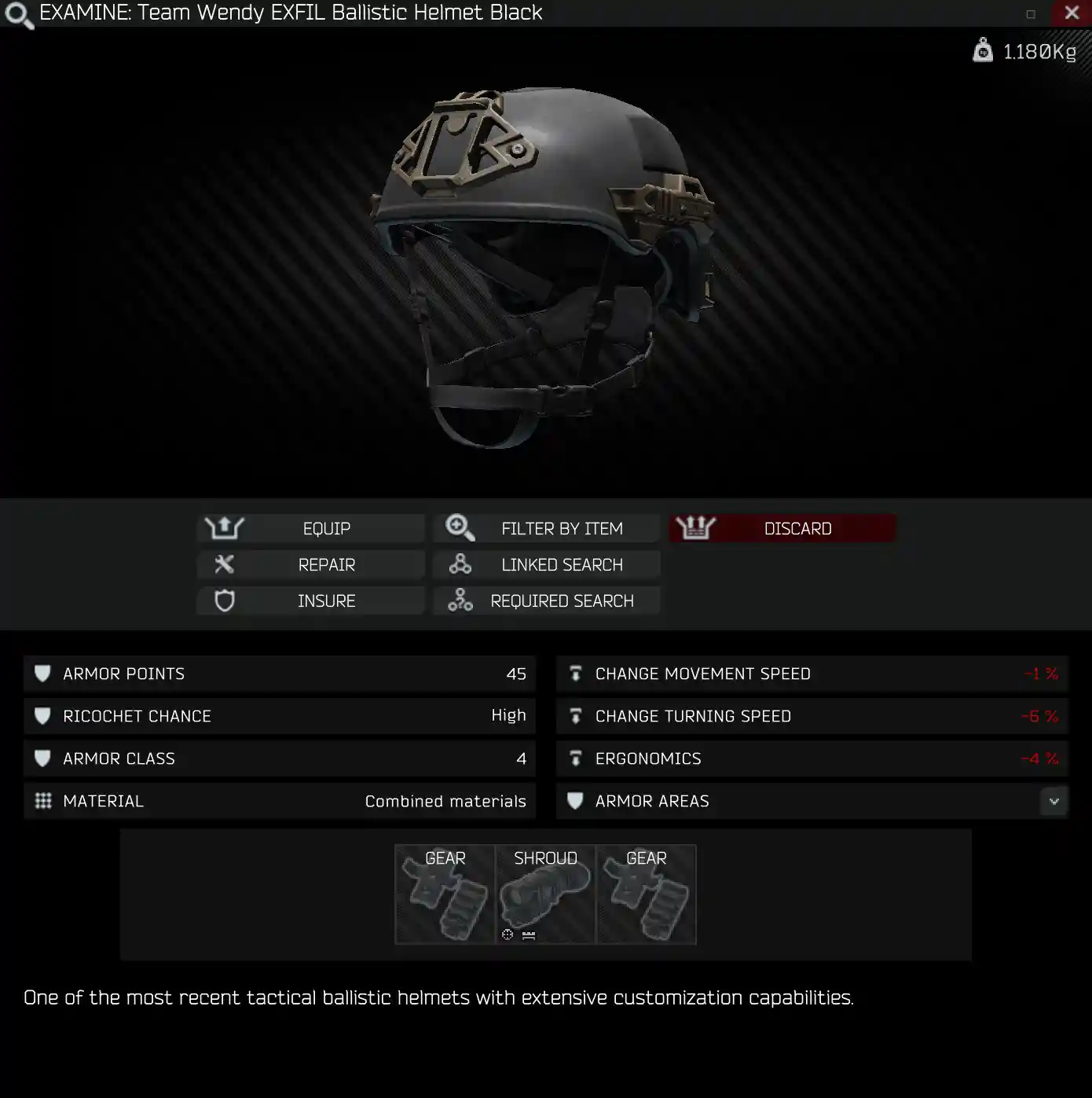 Team Wendy EXFIL Ballistic Helmet Black - Escape from Tarkov Wiki*